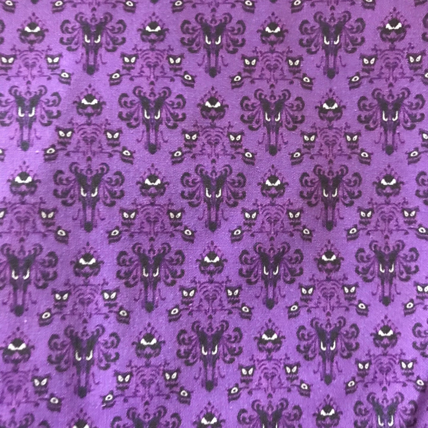 56" Wide Small Print Haunted Wallpaper Cotton Poly Fabric