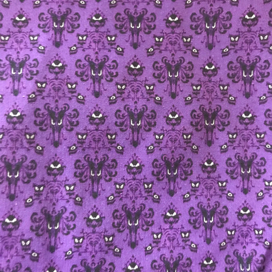56" Wide Small Print Haunted Wallpaper Cotton Poly Fabric