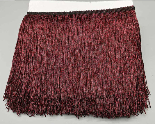 By the Yard-6" METALLIC RED Chainette Fabric Fringe Lampshade Lamp Costume Trim