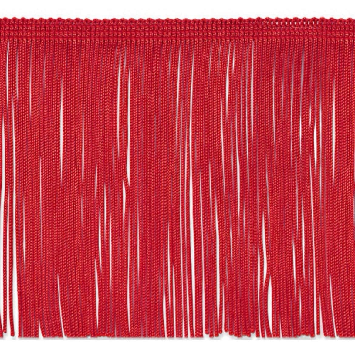 By the Yard-6" RED CHAINETTE Fabric Fringe Lampshade Lamp Costume Trim