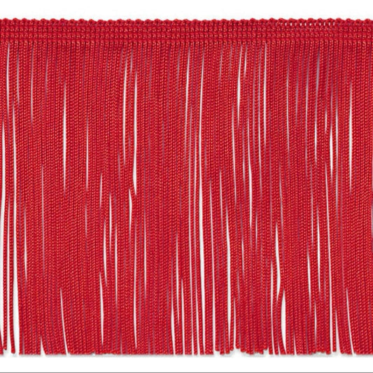 By the Yard-6" RED CHAINETTE Fabric Fringe Lampshade Lamp Costume Trim