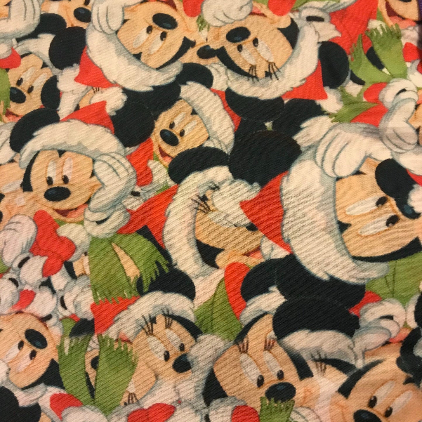 56" Mickey and Minnie Christmas Poly Cotton Blend Fabric