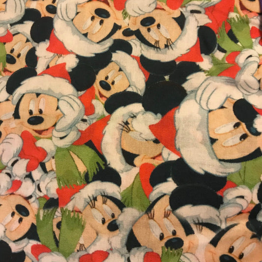 56" Mickey and Minnie Christmas Poly Cotton Blend Fabric
